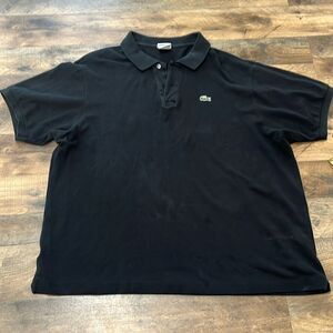 Lacoste black short sleeve polo shirt size 3xl